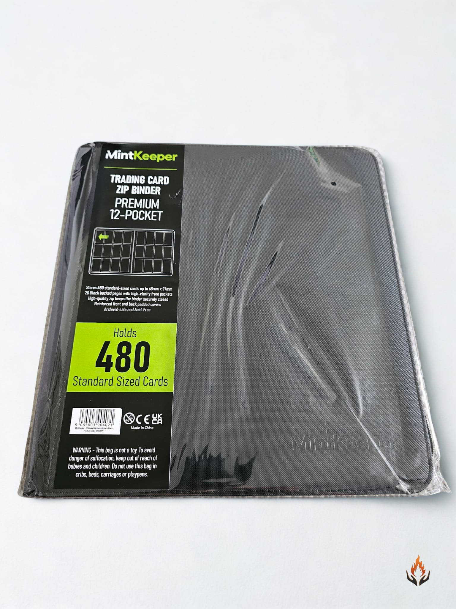 MintKeeper - Premium 12-Pocket Zip Card Binder (Black)